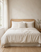 Bouclé Throw Pillow Cover — styled bedroom