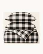 Buffalo Check Duvet Set — folded set on a plain background
