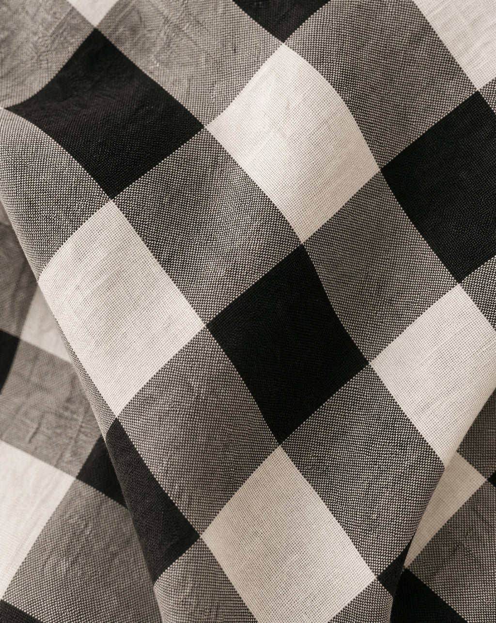 Buffalo Check Duvet Set — close-up on a fold