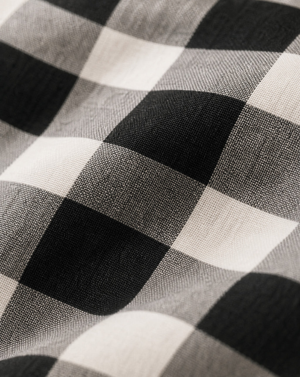 Buffalo Check Duvet Set — macro of the woven texture