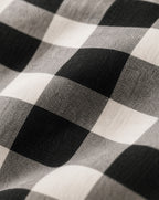 Buffalo Check Duvet Set — macro of the woven texture