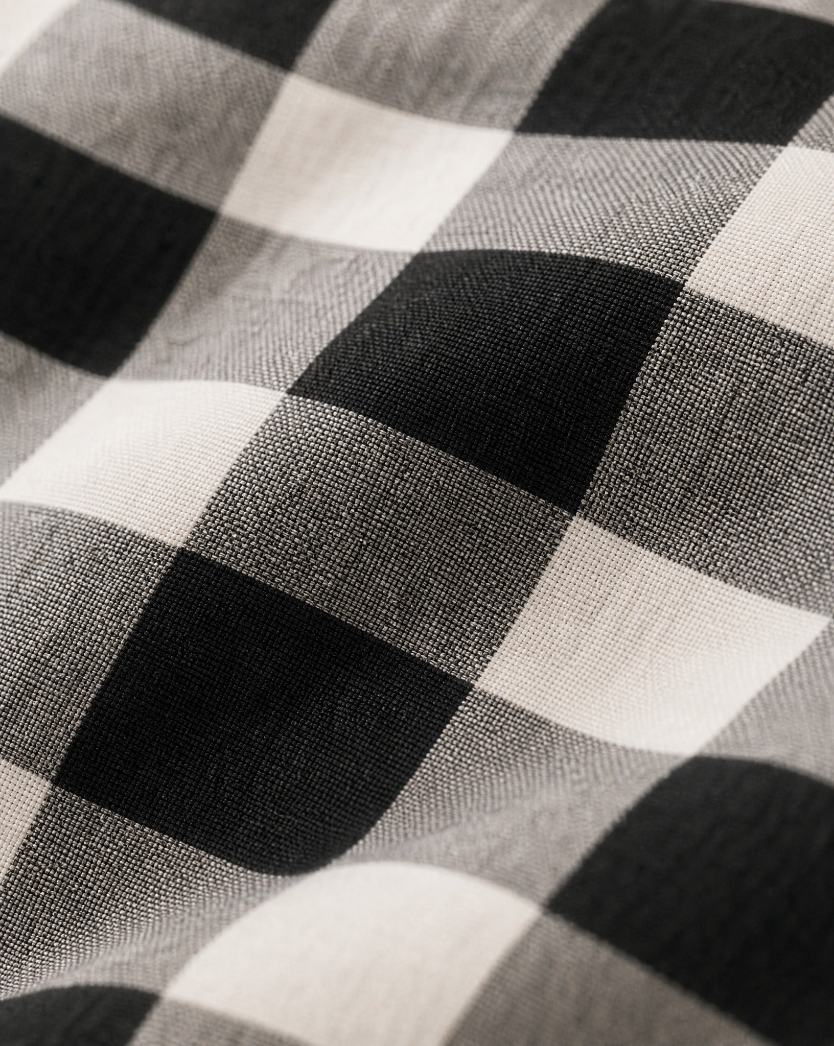 Buffalo Check Duvet Set — macro of the woven texture