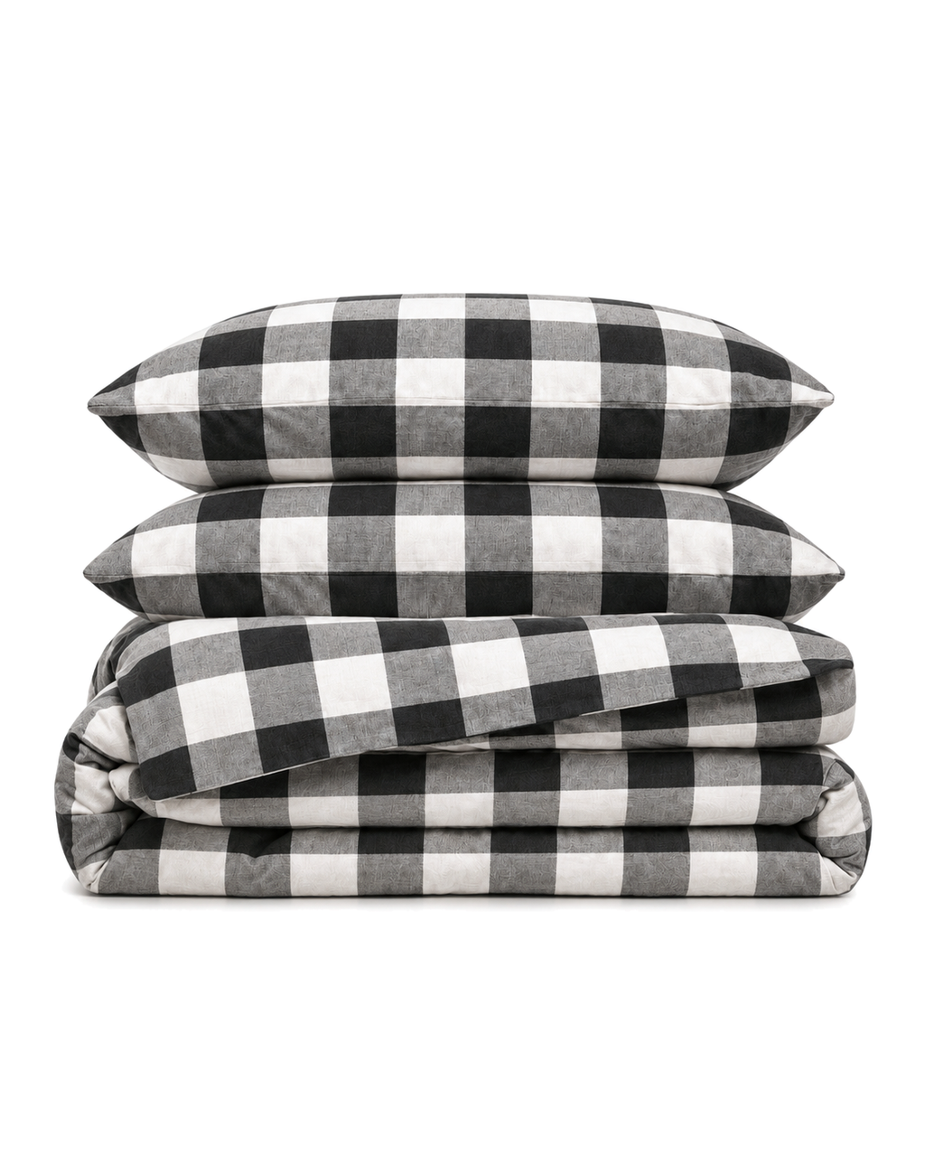 Buffalo Check Duvet Set, folded set on a plain background