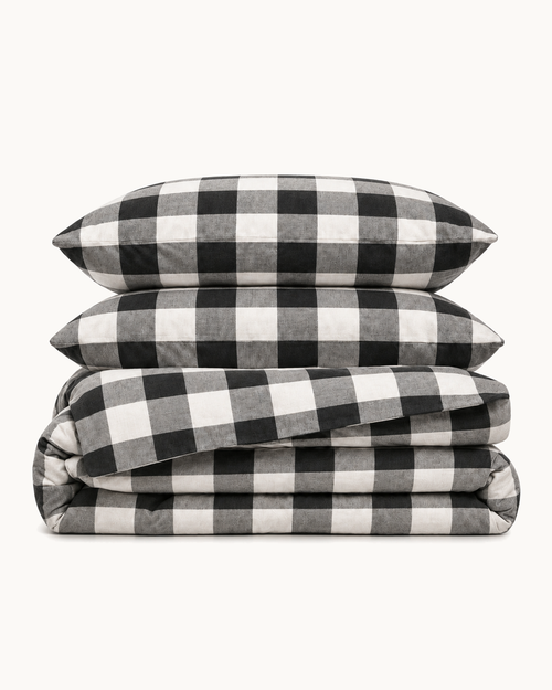 Buffalo Check Duvet Set, folded set on a plain background