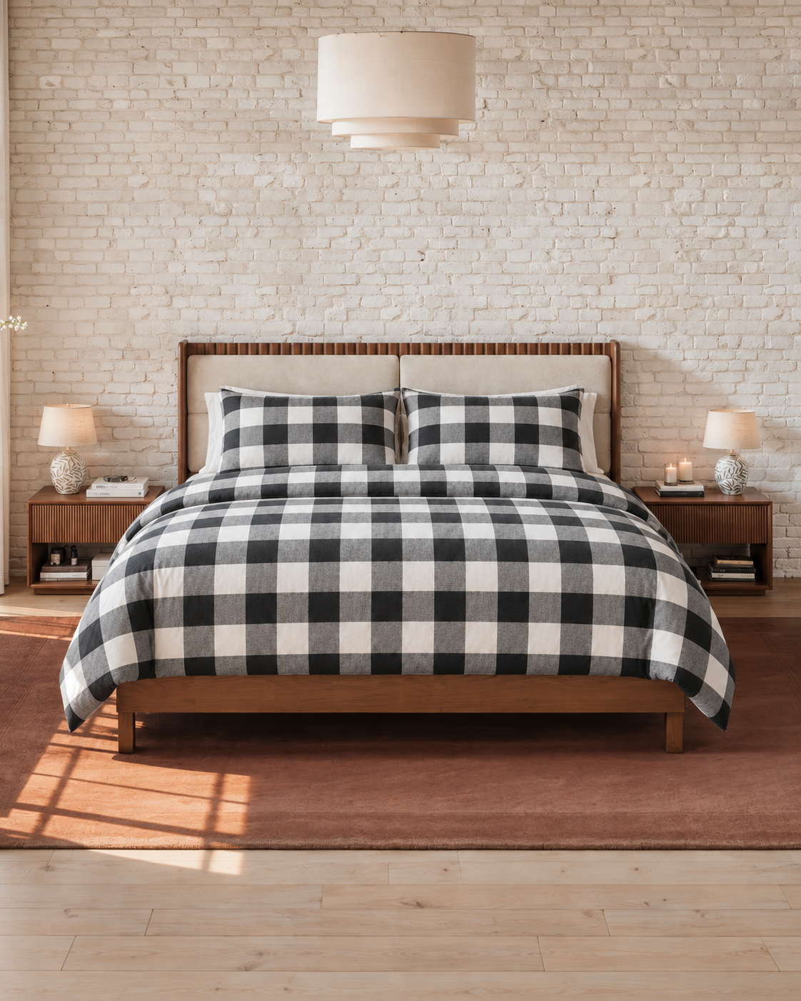 Buffalo Check Duvet Set, styled bedroom