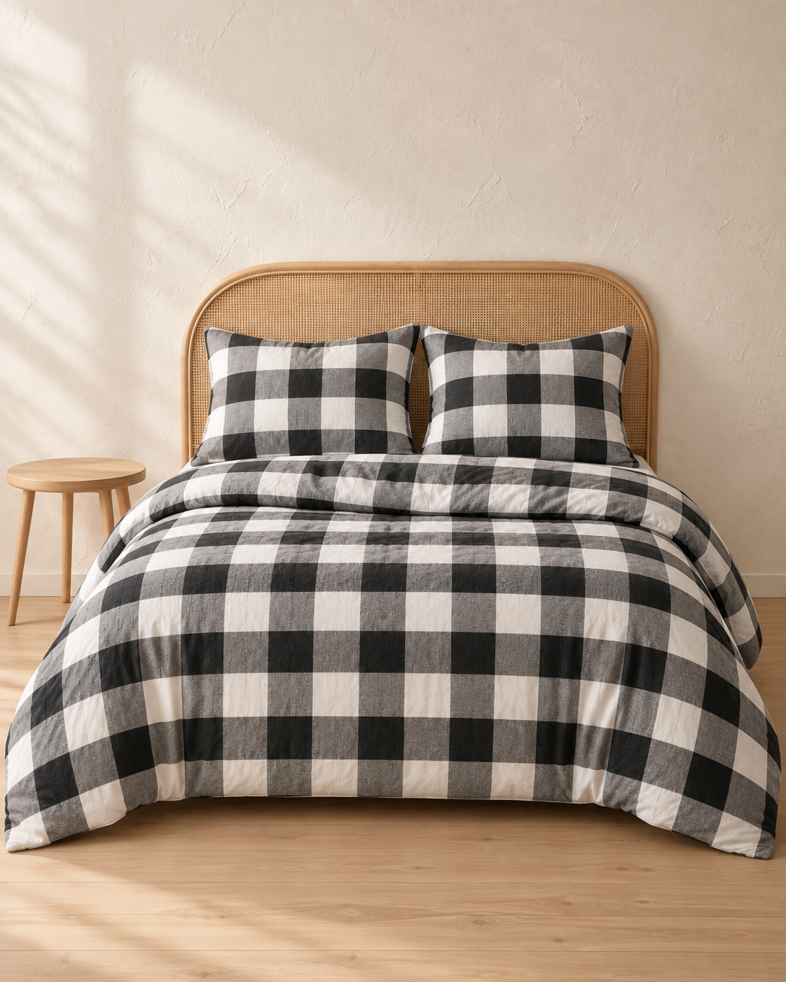 Buffalo Check Duvet Set, styled bedroom