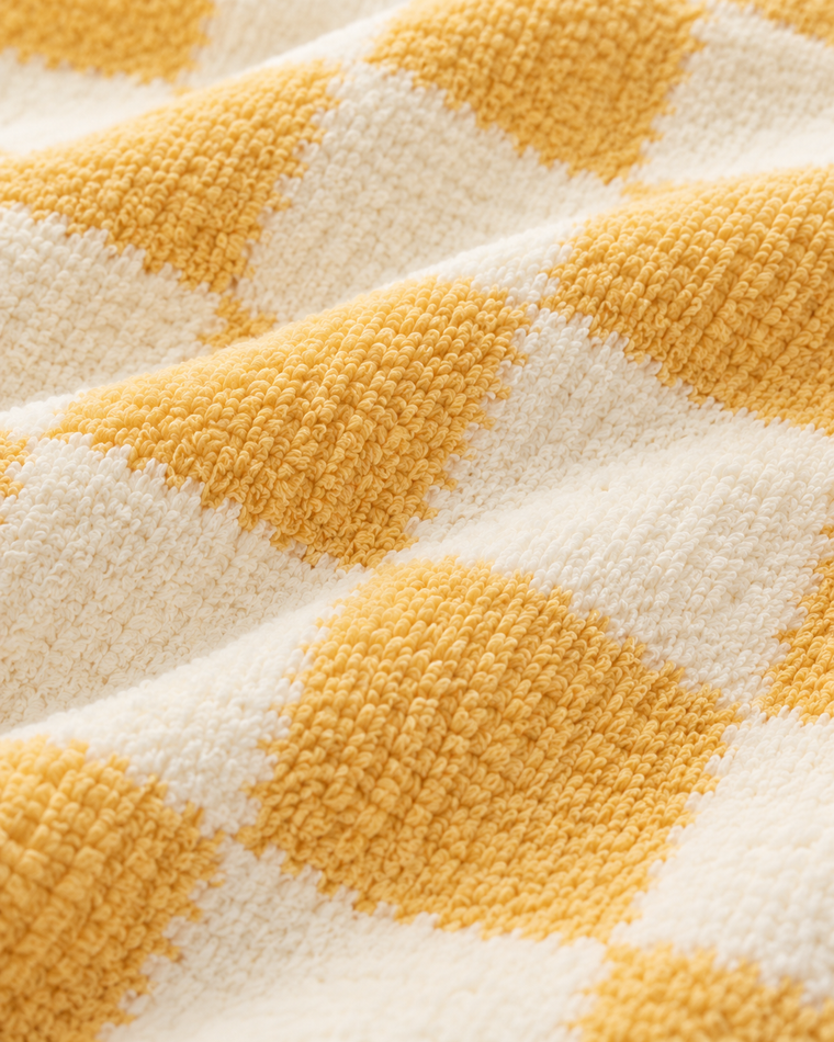Checkered Cotton Chenille Throw, Why the checks look soft-edged