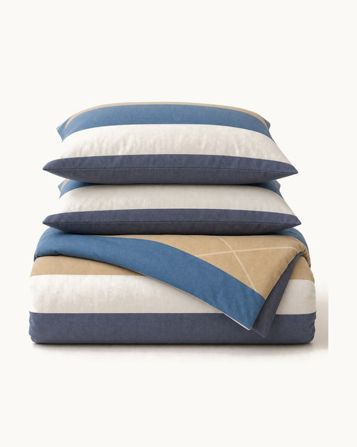 Colour Block Duvet Set — folded set on a plain background