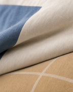 Colour Block Duvet Set — macro of the woven texture