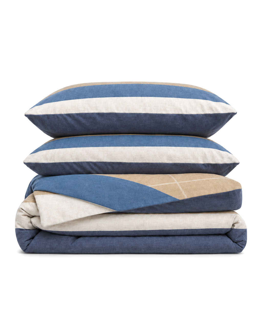 Colour Block Duvet Set, folded set on a plain background