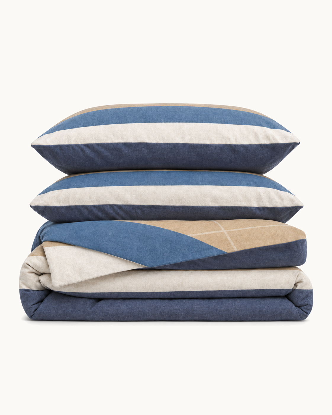 Colour Block Duvet Set, folded set on a plain background