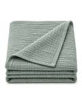 Cotton Gauze Throw, folded on a plain background