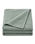 Cotton Gauze Throw, folded on a plain background