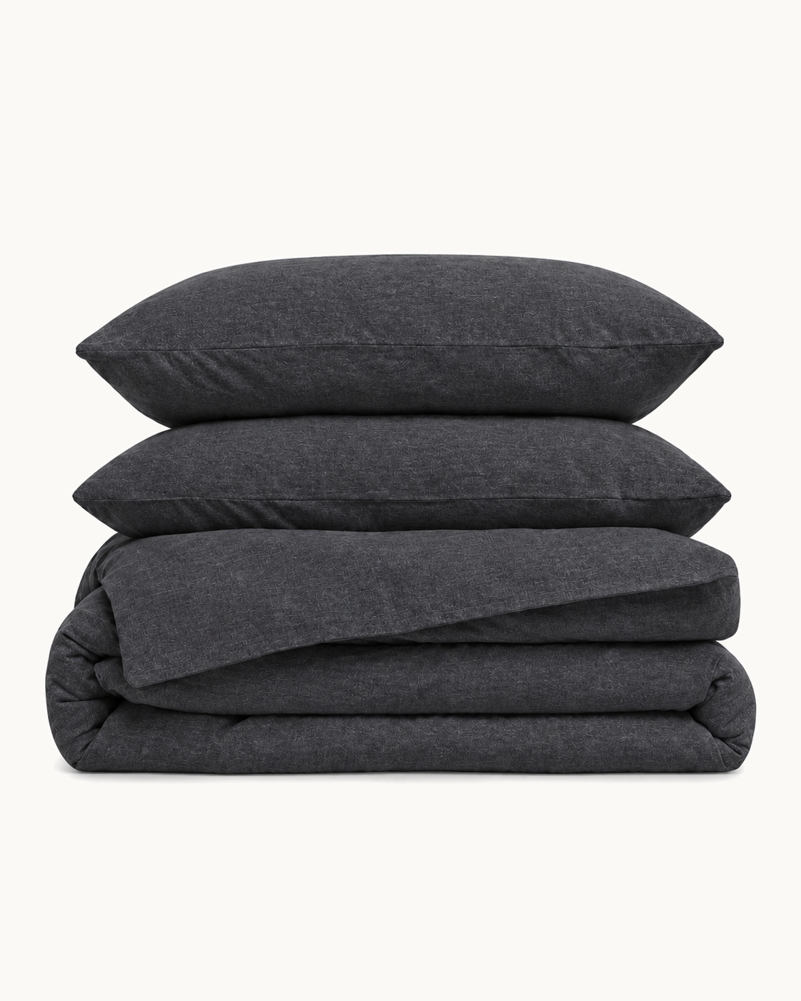 Cotton Jersey Duvet Cover Set, folded set on a plain background