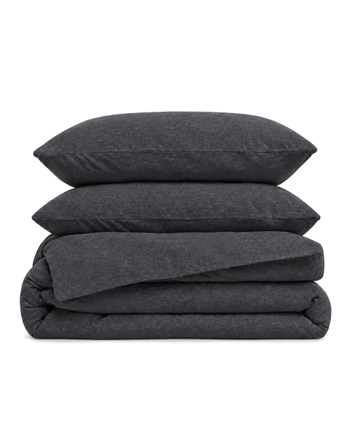 Cotton Jersey Duvet Cover Set, folded set on a plain background