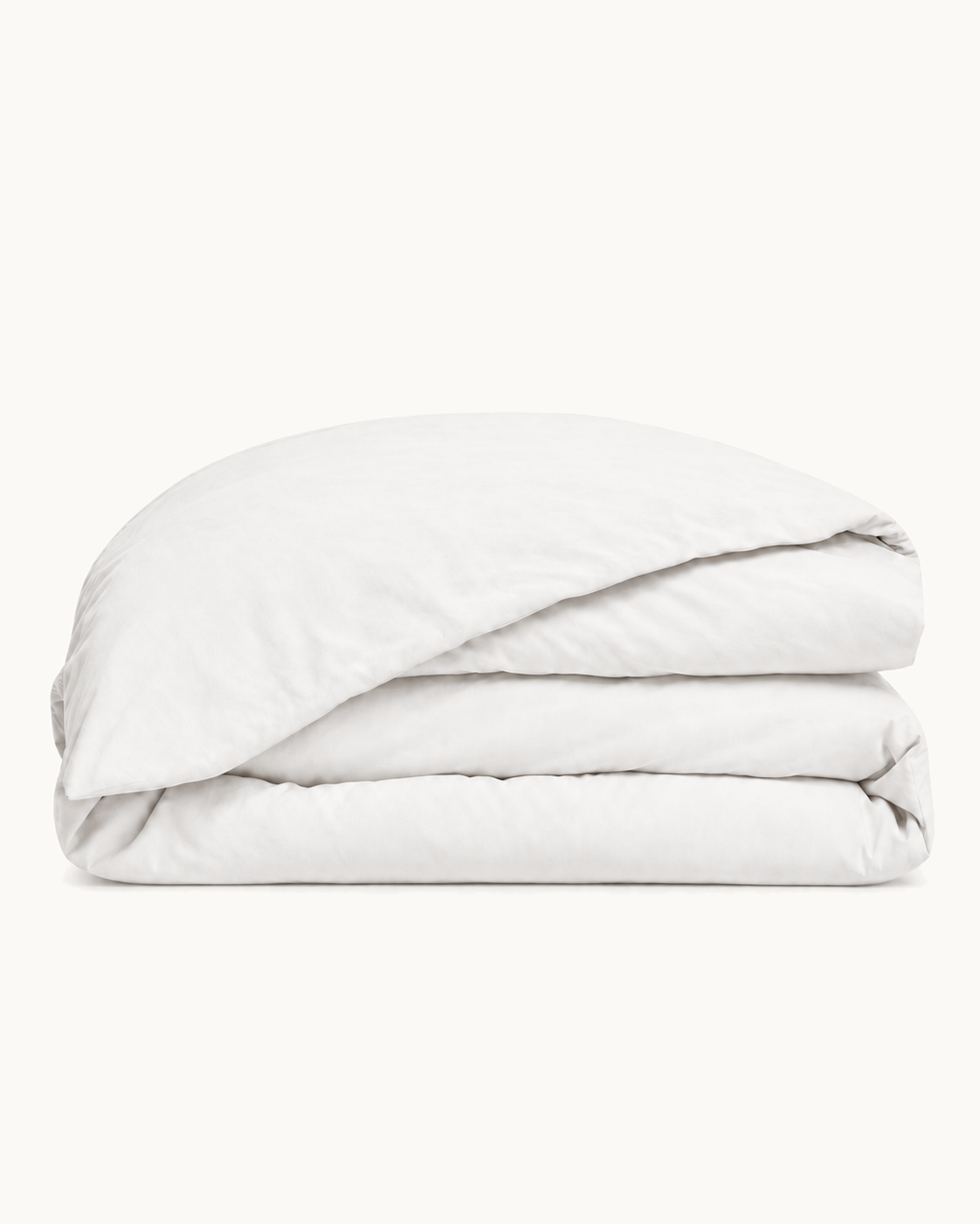 Cotton Percale Duvet Cover, folded on a plain background