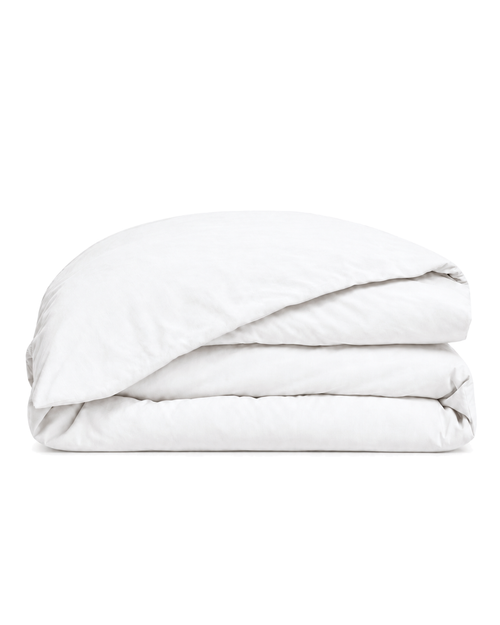 Cotton Percale Duvet Cover, folded on a plain background