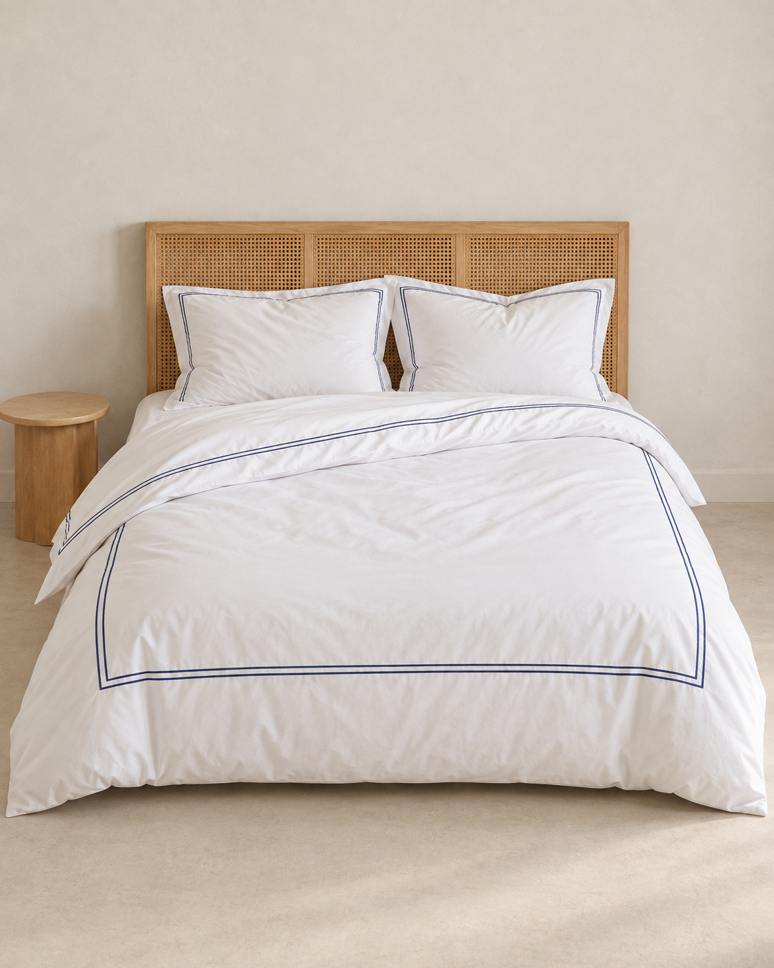 Cotton Percale Duvet Cover Set, styled bedroom