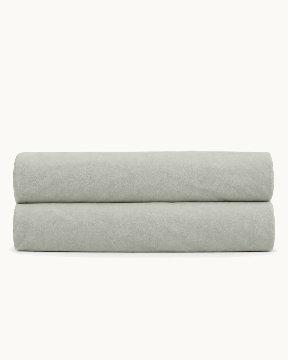 Cotton Percale Fitted Sheet, folded on a plain background with the elastic hem visible