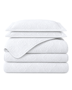 Cotton Quilt Set, the set folded on a plain background