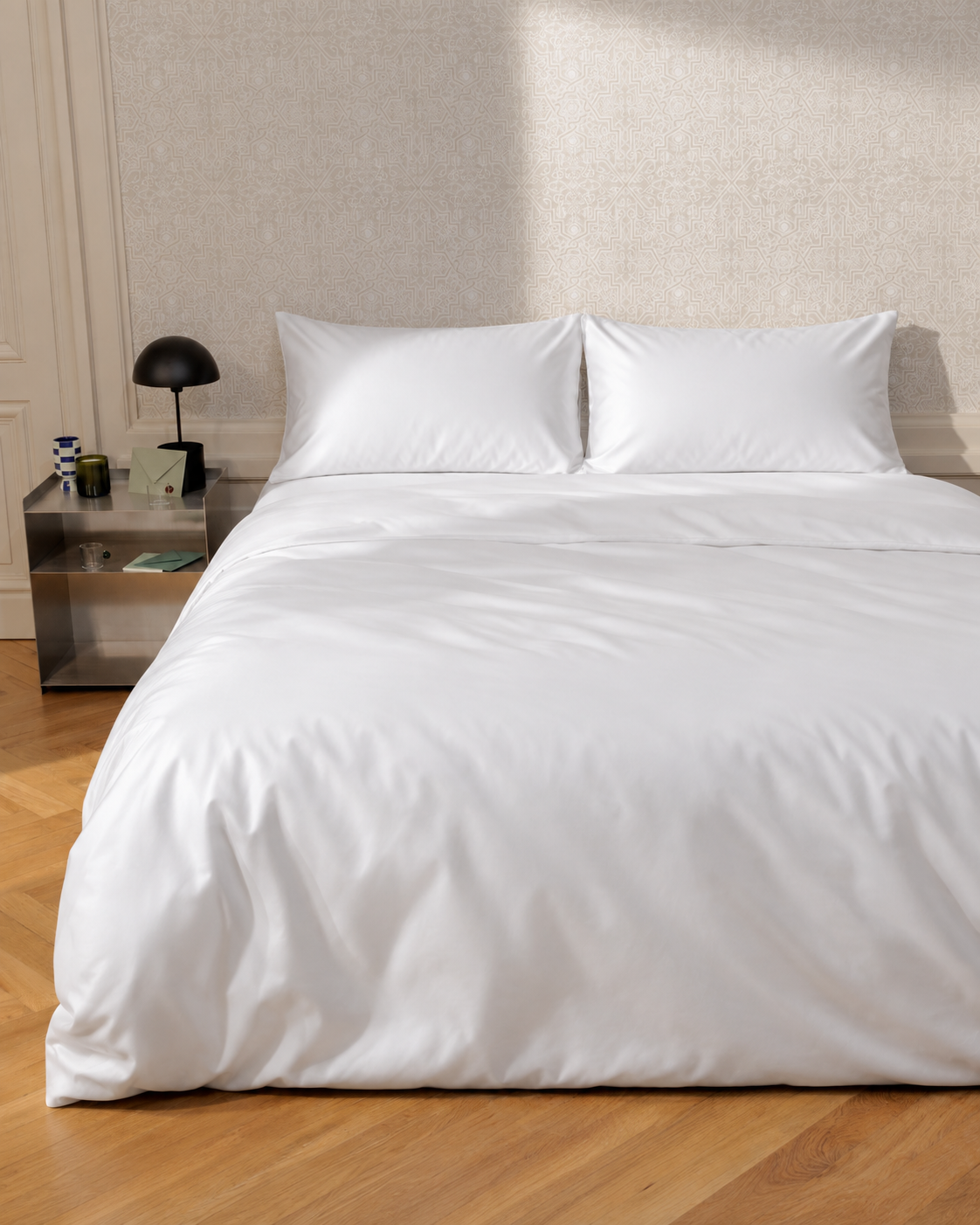 Cotton Sateen Pillowcases, styled bedroom