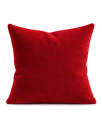 Crimson Cotton Velvet Pillow Cover, front view