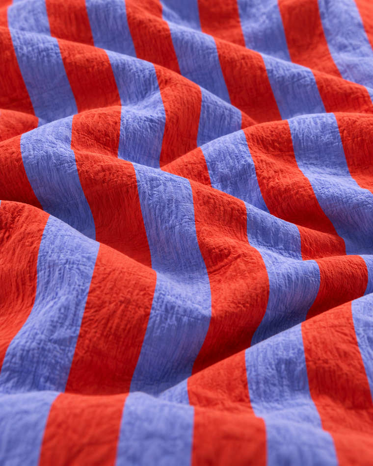Cabana Stripe Cotton Seersucker Duvet Cover Set, Air between you and the cloth