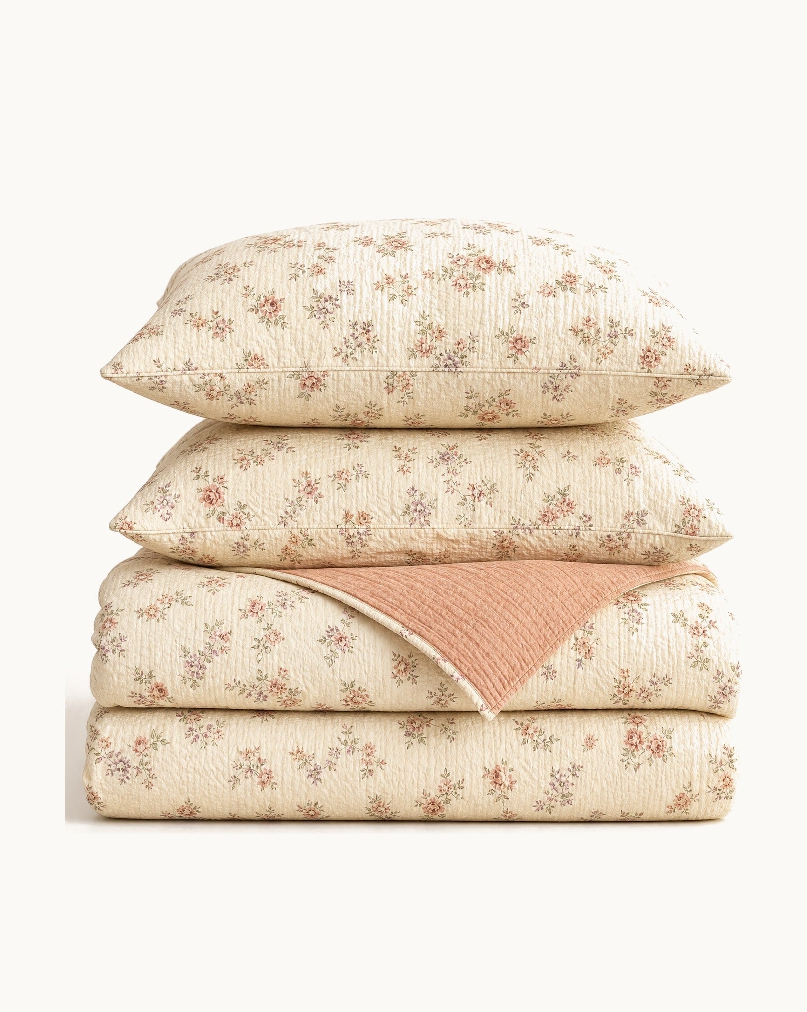 Ditsy Floral Duvet Set — folded set on a plain background