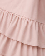 Double Ruffle Bed Skirt — close-up on a fold