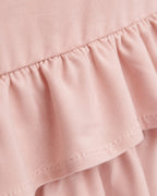 Double Ruffle Bed Skirt — macro of the woven texture