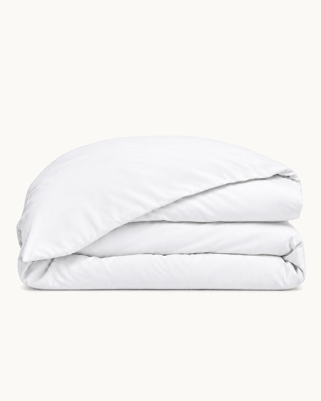 Egyptian Cotton Sateen Duvet Cover, folded on a plain background