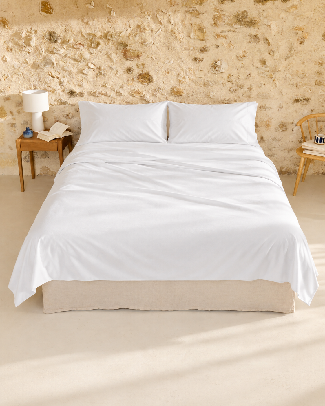 Egyptian Cotton Sheet Set, styled bedroom