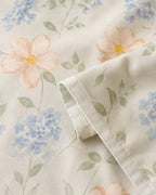 Floral Print Duvet Cover — close-up on a fold