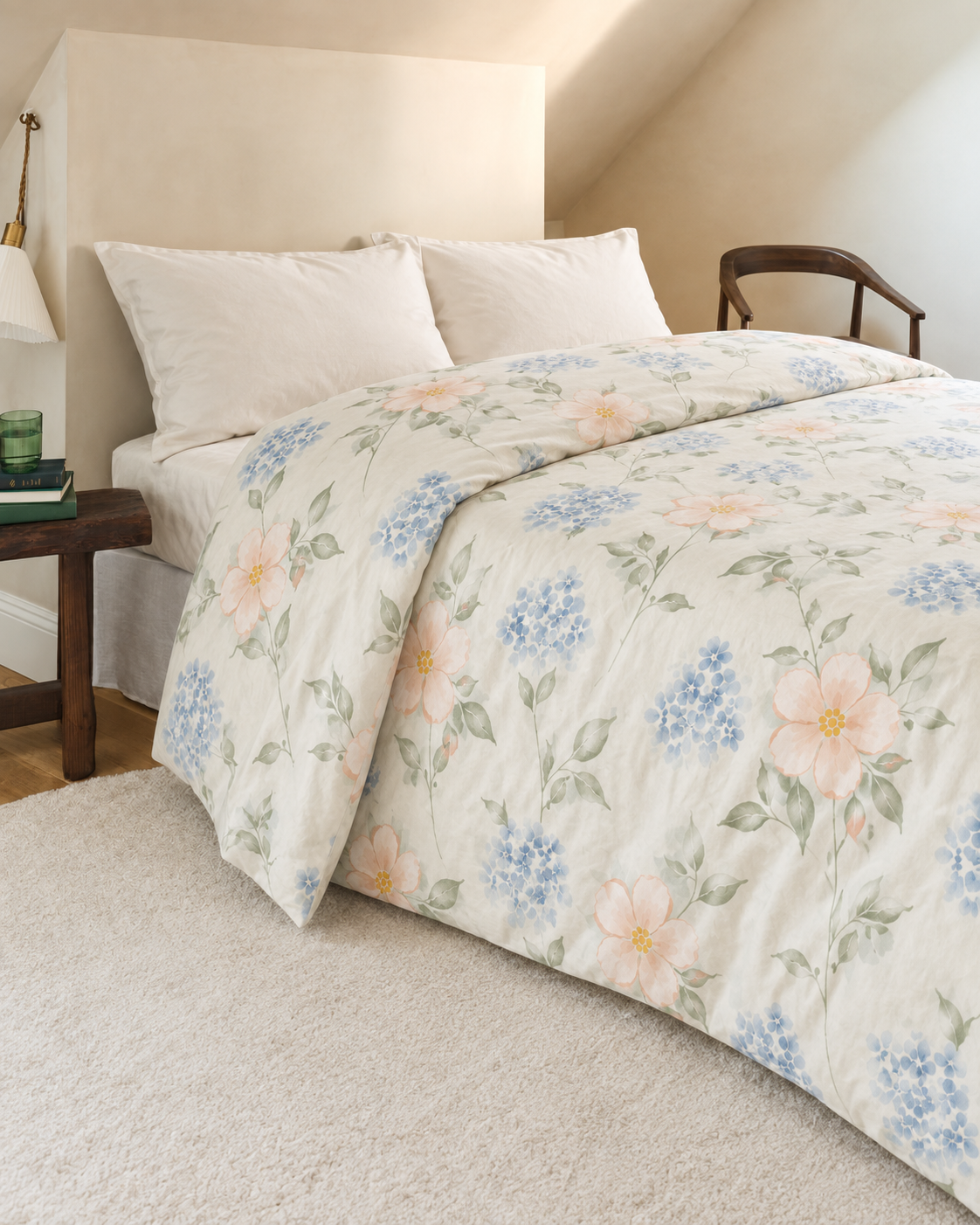Floral Print Duvet Cover, styled bedroom
