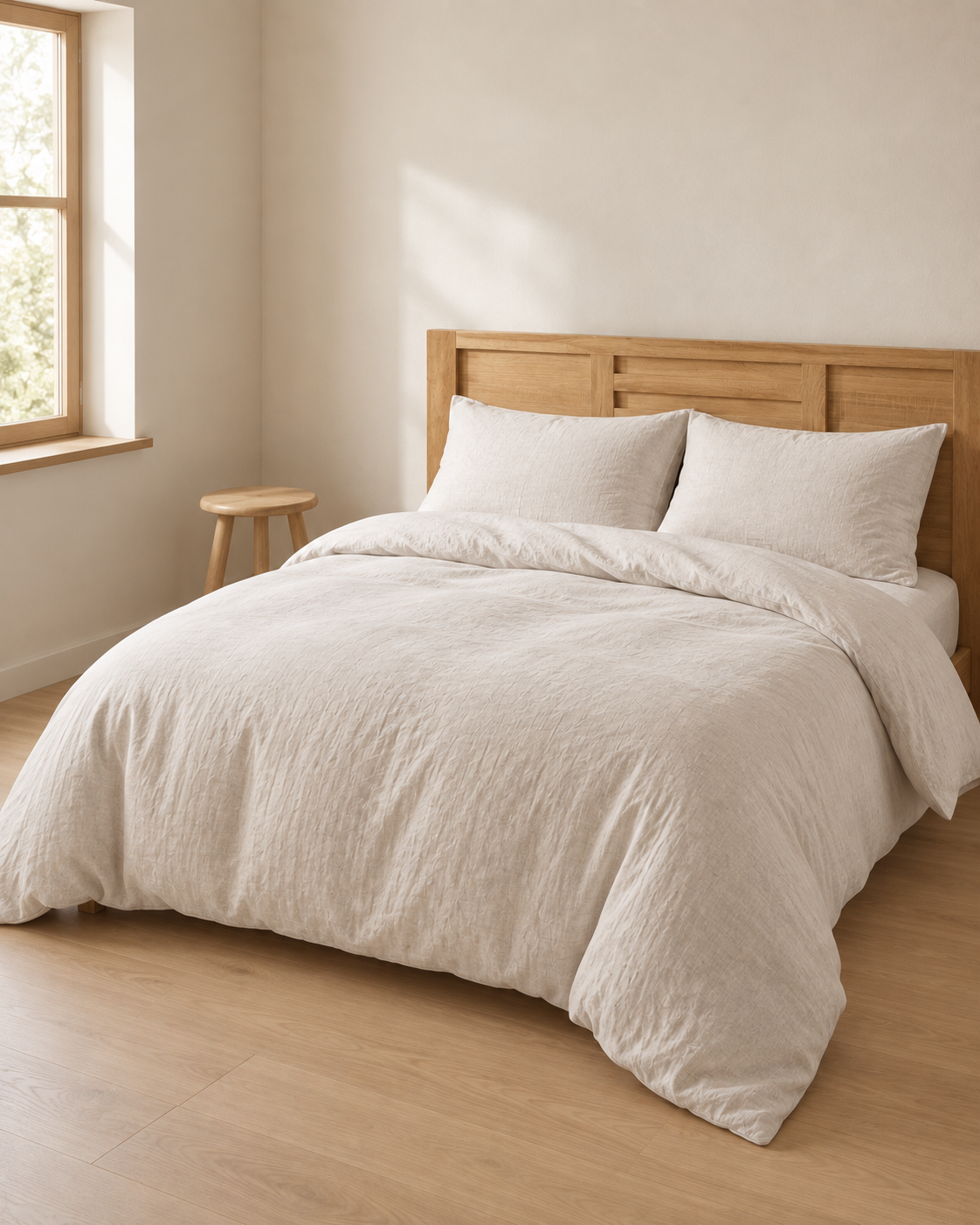 French Flax Linen Duvet Set, styled bedroom