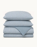 Gingham Check Duvet Set — folded set on a plain background