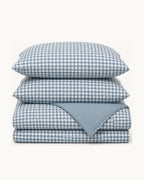 Gingham Check Duvet Set — folded set on a plain background