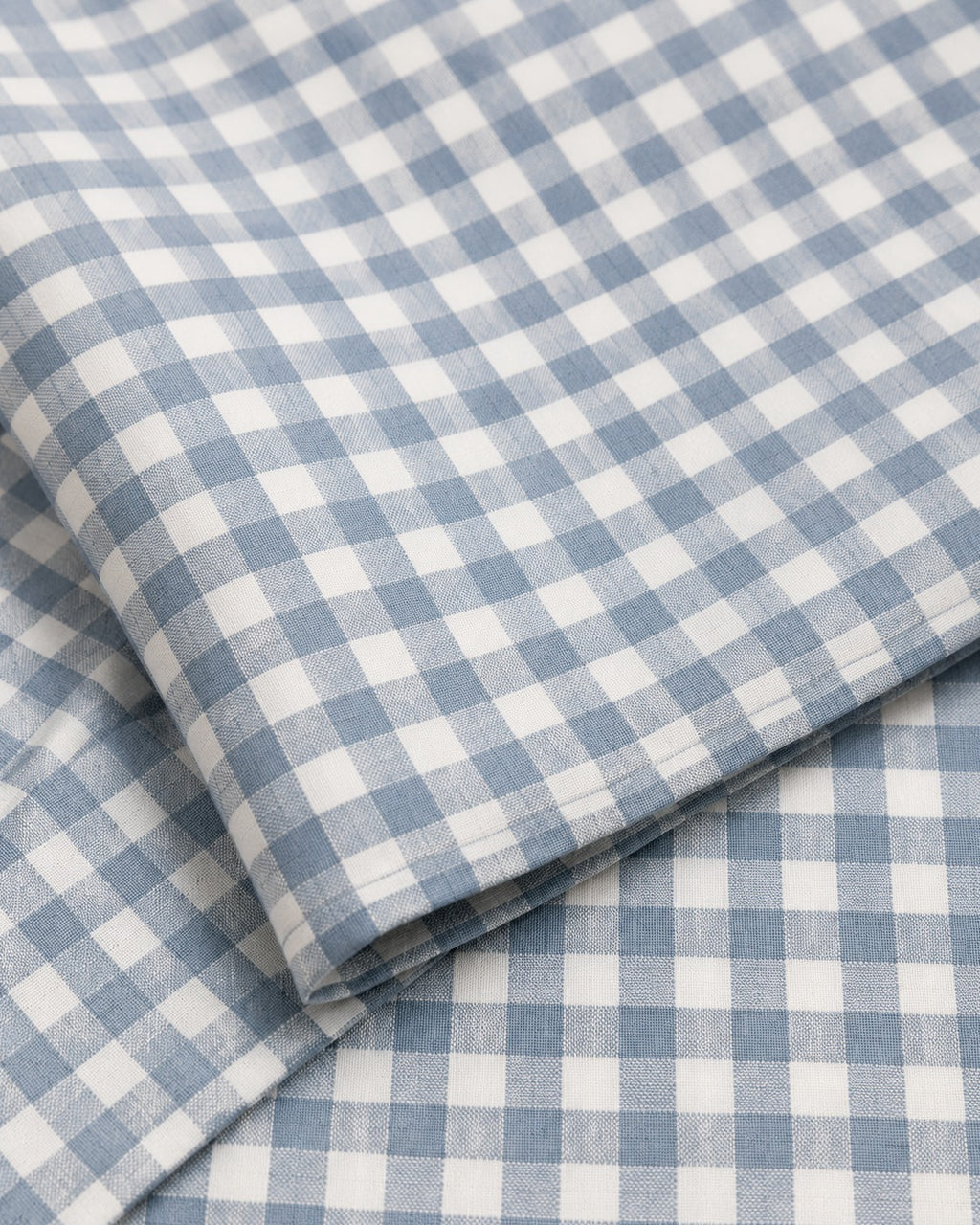 Gingham Check Duvet Set — close-up on a fold