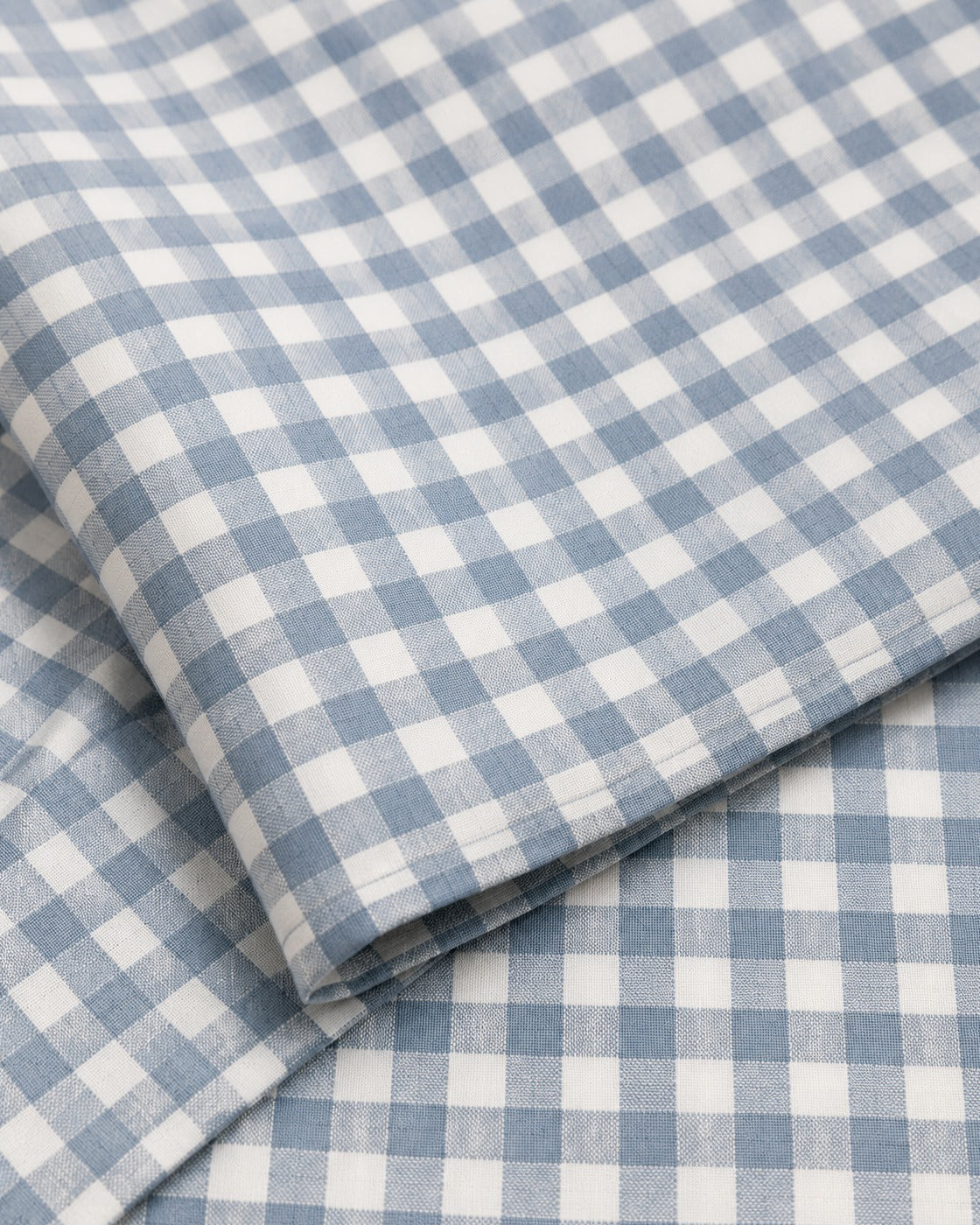 Gingham Check Duvet Set — close-up on a fold