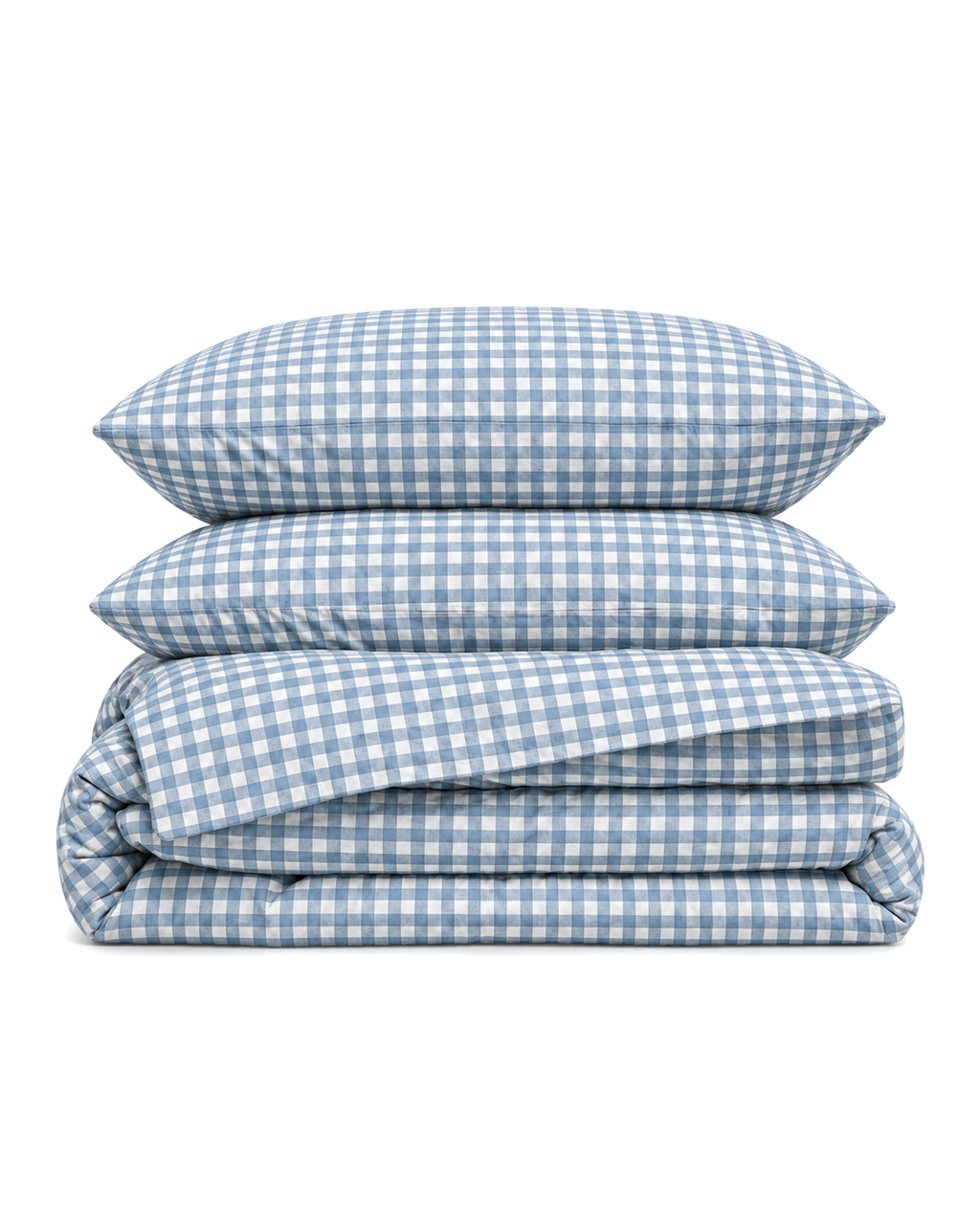 Gingham Check Duvet Set, folded set on a plain background