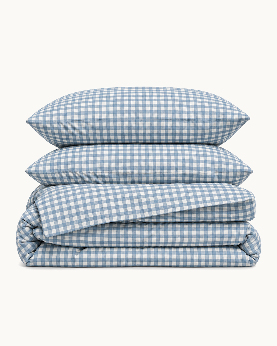 Gingham Check Duvet Set, folded set on a plain background