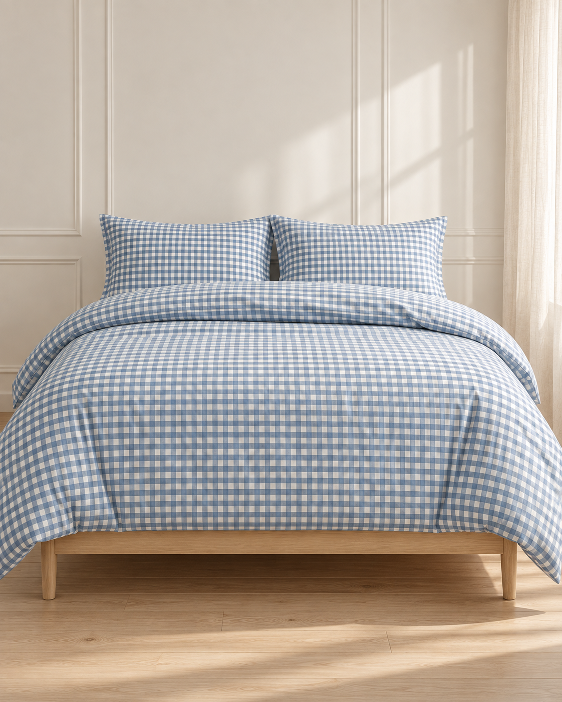 Gingham Check Duvet Set, styled bedroom