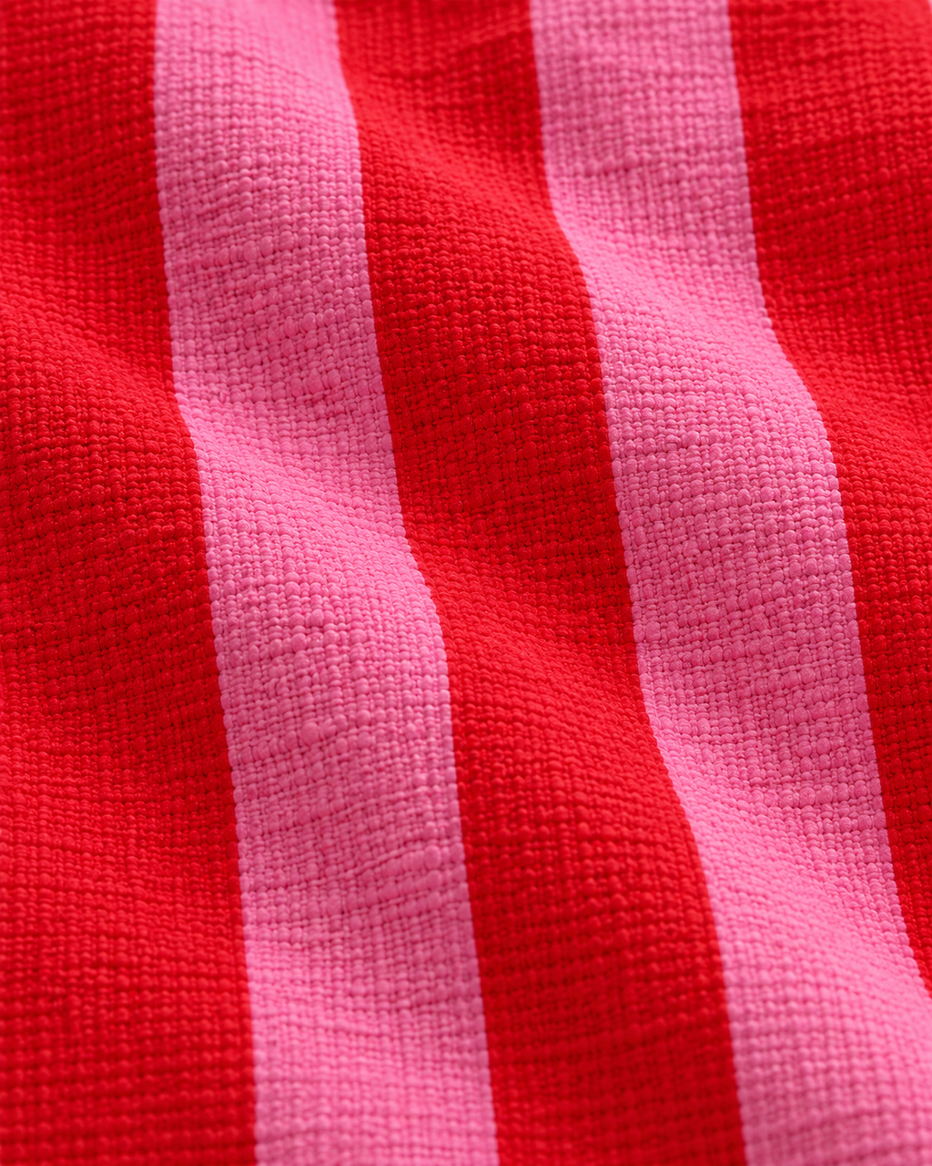 Mon Amour Stripe Cotton-Linen Pillow Cover, fabric close-up