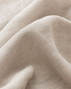 French Flax Linen Duvet Set, close-up on a fold of the linen