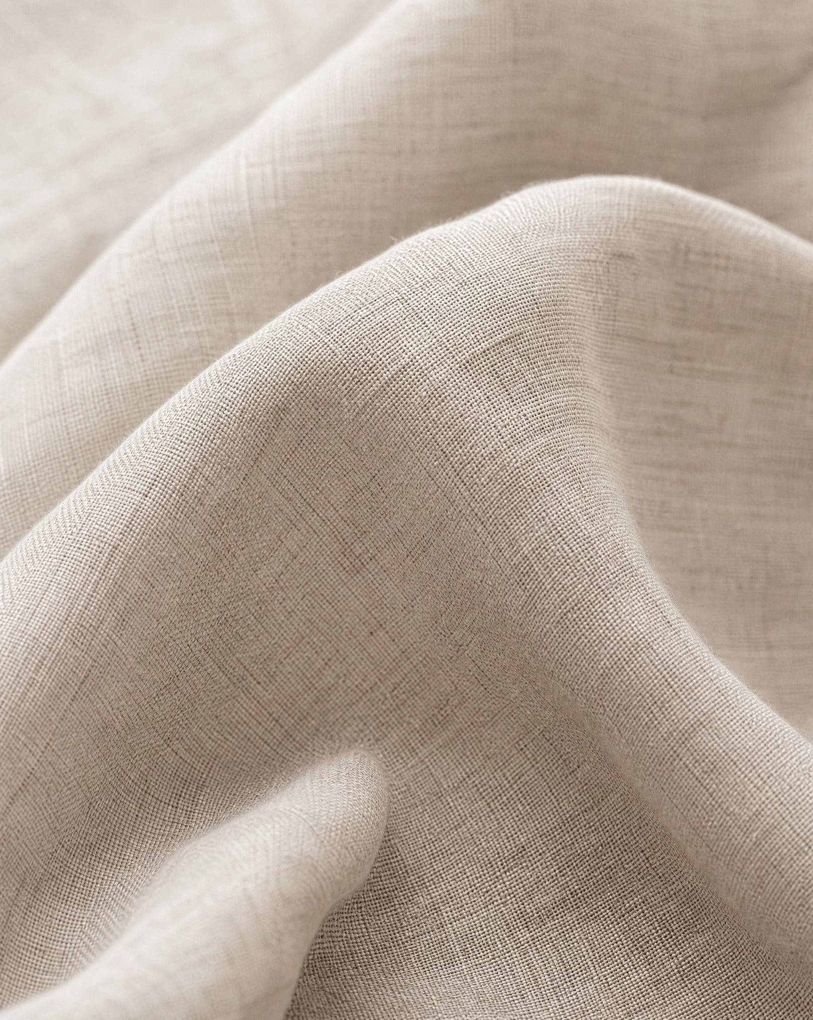 French Flax Linen Duvet Set, close-up on a fold of the linen