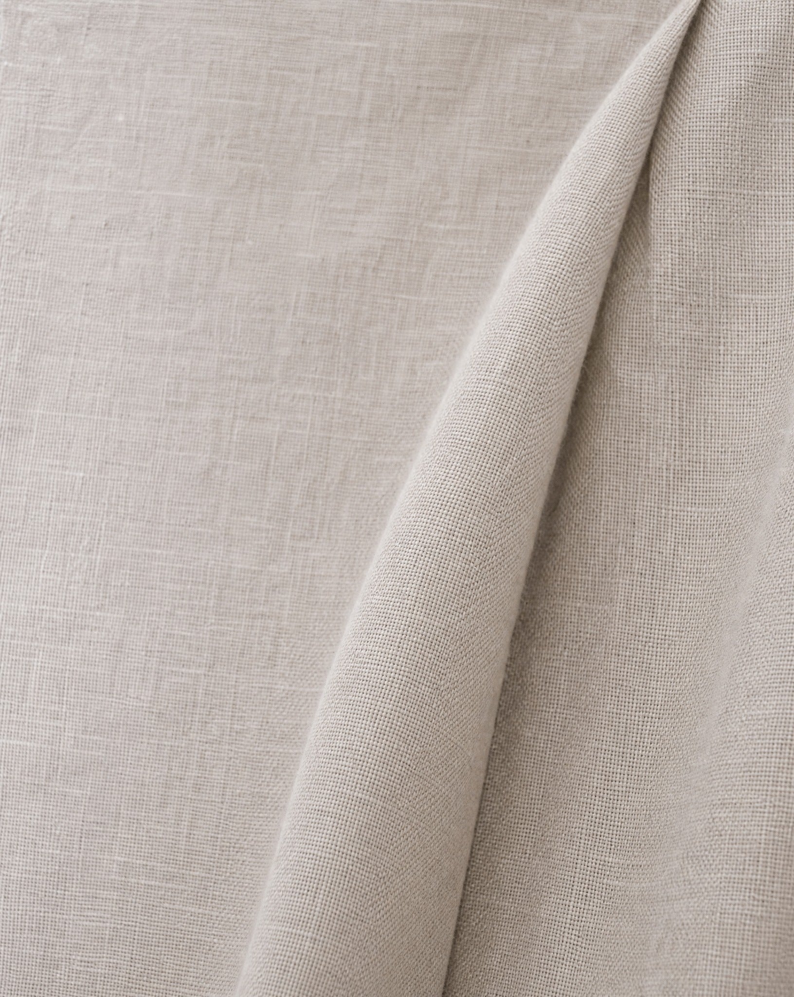 Belgian Linen Bed Skirt, close-up on a fold