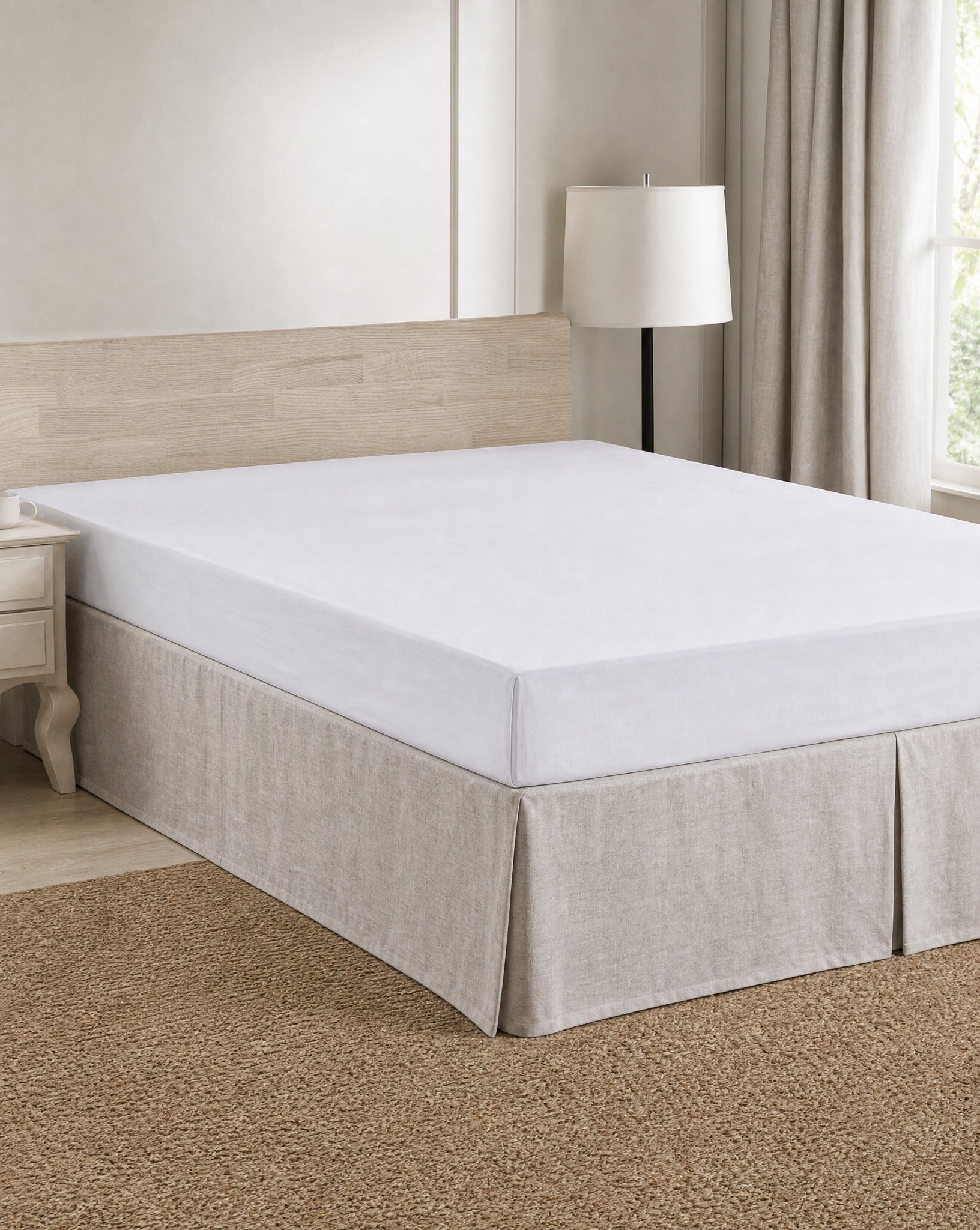 Belgian Linen Bed Skirt, in the room