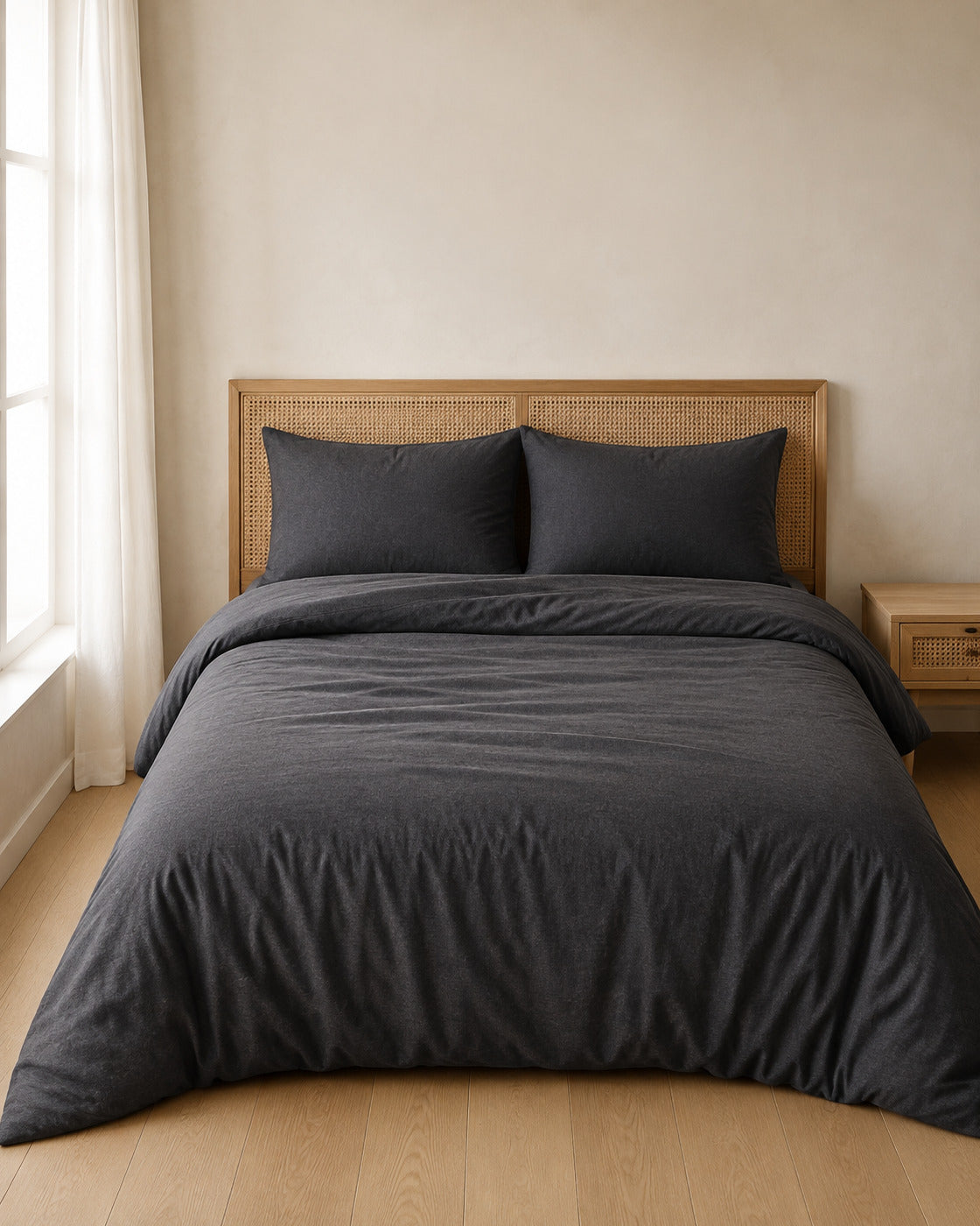 Cotton Jersey Duvet Cover Set, styled bedroom