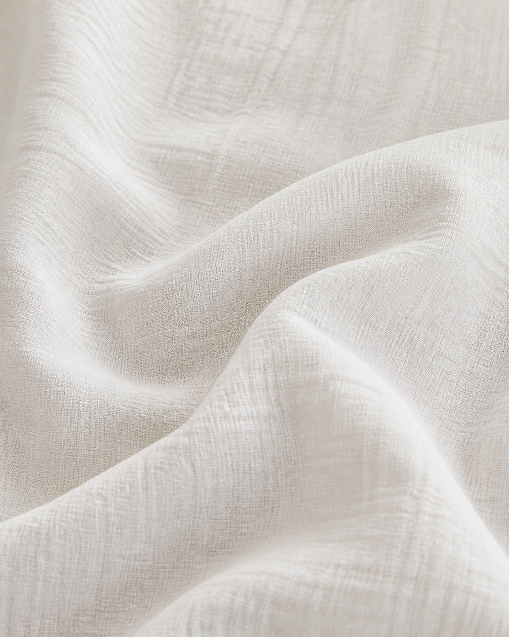 Cotton Muslin Duvet Cover, close-up on a fold