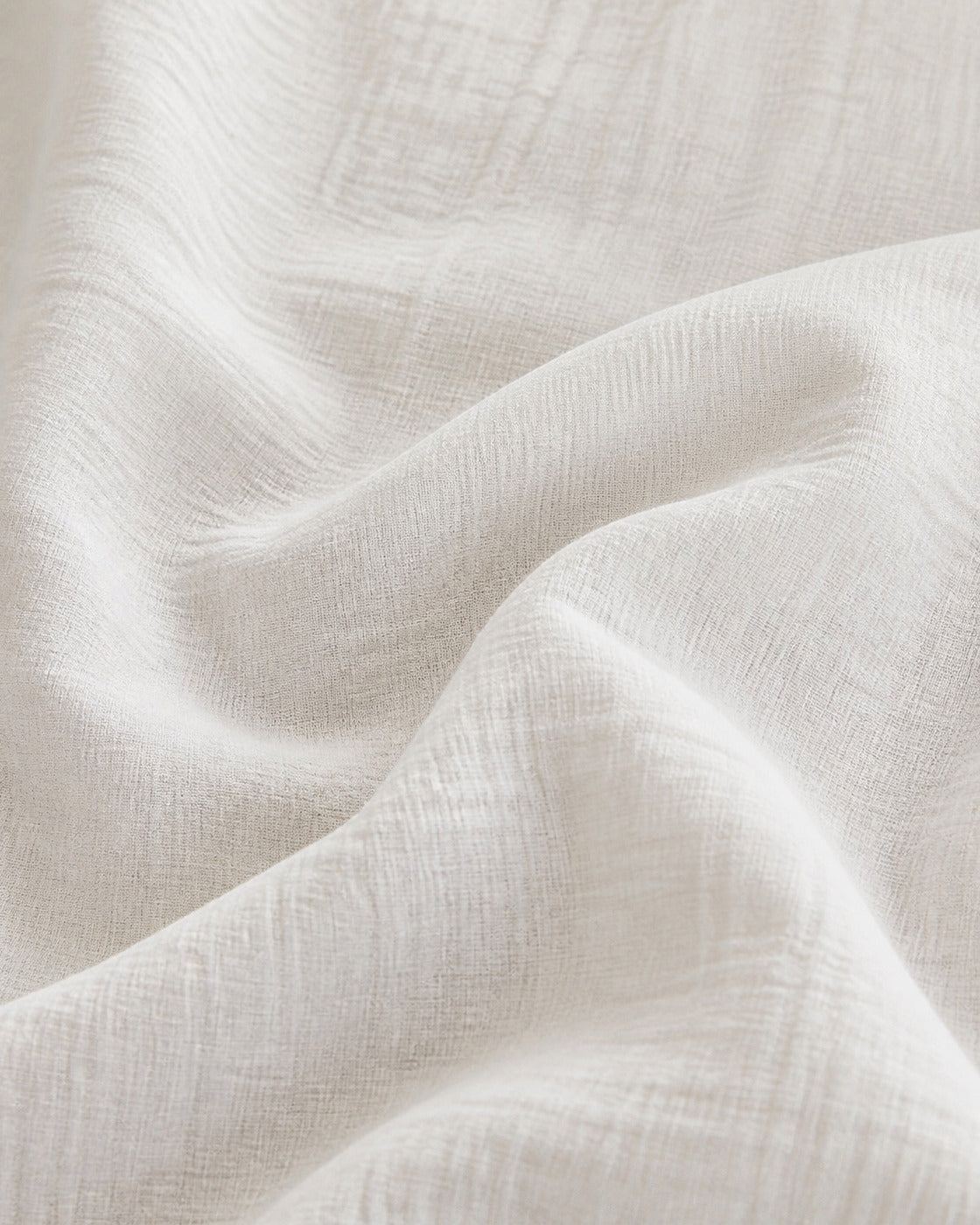 Cotton Muslin Duvet Cover, close-up on a fold